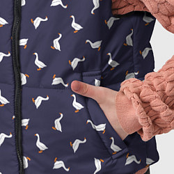 Детский жилет Гуси на синем паттерн, цвет: 3D-красный — фото 2