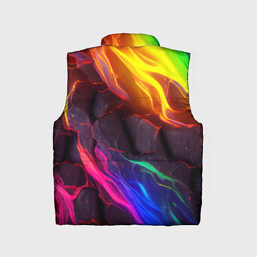 Детский жилет Neon rainbow lava / 3D-Черный – фото 2