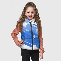 Детский жилет Геометрия в синем, цвет: 3D-светло-серый — фото 2