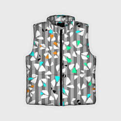 Детский жилет Abstract pattern on striped gray background, цвет: 3D-светло-серый