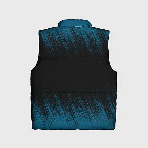 Детский жилет Синие штрихи на черном / 3D-Черный – фото 2