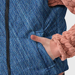 Детский жилет Деним - джинсовая ткань текстура, цвет: 3D-красный — фото 2