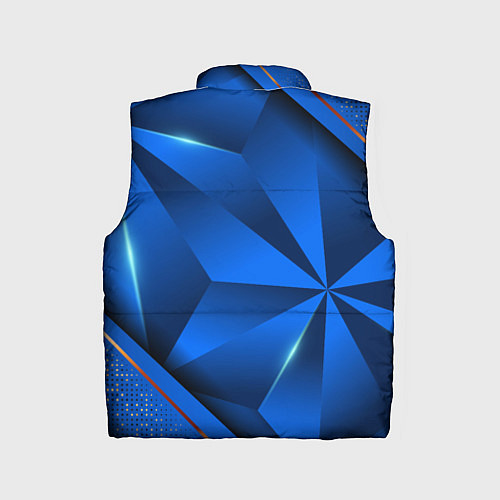 Детский жилет Герб РФ на синем объемном фоне / 3D-Черный – фото 2