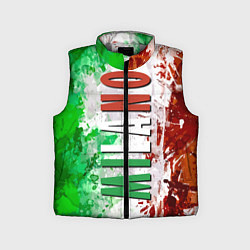 Детский жилет Флаг Италии - кляксы, цвет: 3D-светло-серый