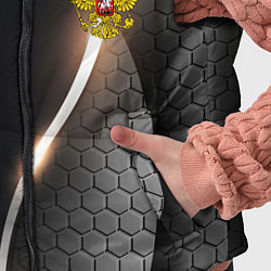 Детский жилет Герб РФ киберпанк, цвет: 3D-черный — фото 2