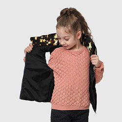 Детский жилет Золотые праздничные звезды, цвет: 3D-черный — фото 2