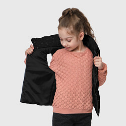 Детский жилет Bleach glitch на темном фоне: надпись, символ, цвет: 3D-черный — фото 2