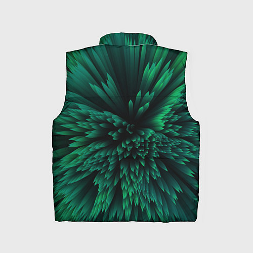 Детский жилет Объёмные острые зелёные фигуры / 3D-Красный – фото 2