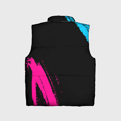 Детский жилет Manchester City - neon gradient: надпись, символ / 3D-Черный – фото 2