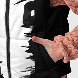 Детский жилет Рваная белая полоса, цвет: 3D-черный — фото 2