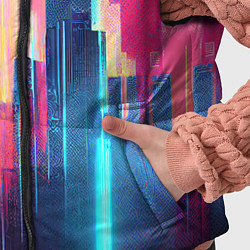 Детский жилет Киберпанк узор, цвет: 3D-светло-серый — фото 2