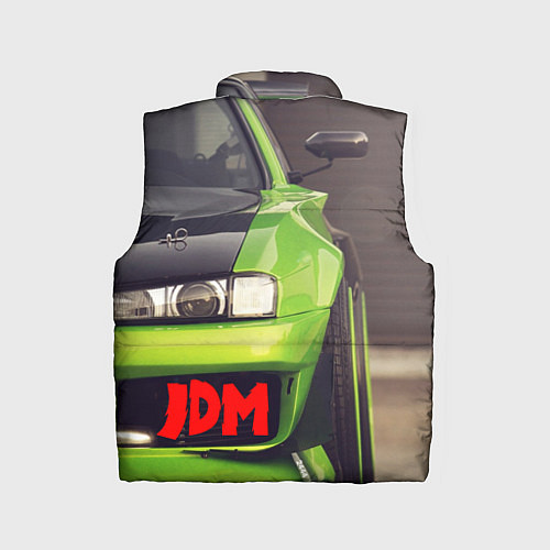 Детский жилет JDM машина зеленая тюнингованная / 3D-Черный – фото 2