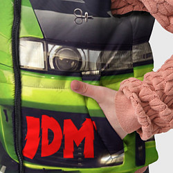 Детский жилет JDM машина зеленая тюнингованная, цвет: 3D-светло-серый — фото 2