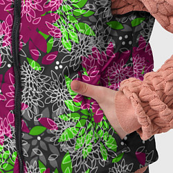 Детский жилет Цветочный узор в бордовых и зеленых тонах Ретро, цвет: 3D-красный — фото 2