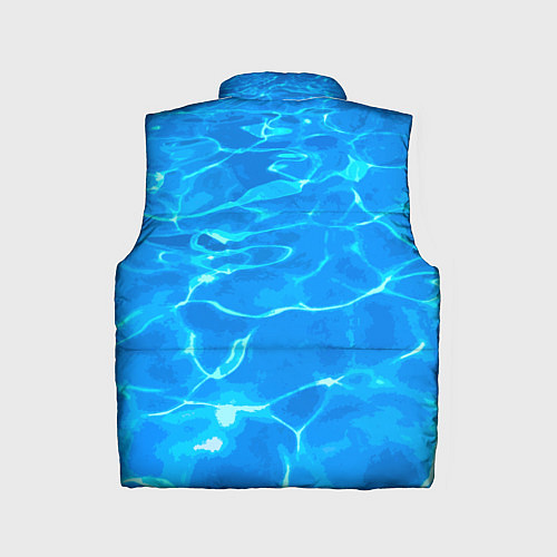 Детский жилет Абстрактные волны бассейна - текстура / 3D-Черный – фото 2