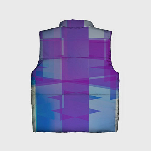 Детский жилет Геометрические объёмные фиолетовые кубы / 3D-Светло-серый – фото 2