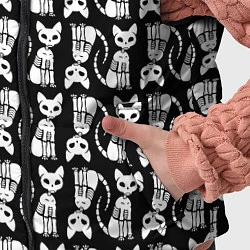 Детский жилет Скелет кошки - Halloween pattern, цвет: 3D-черный — фото 2