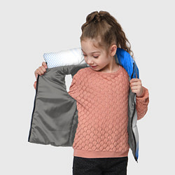 Детский жилет Bmw синяя текстура, цвет: 3D-светло-серый — фото 2