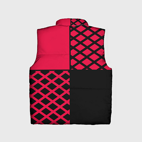 Детский жилет Черно-красный геометрический узор / 3D-Красный – фото 2