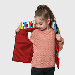 Детский жилет Геометрическое множество разноцветных блоков, цвет: 3D-красный — фото 2
