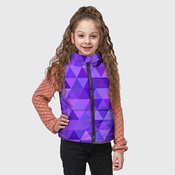 Детский жилет Фиолетовые фигуры, цвет: 3D-красный — фото 2