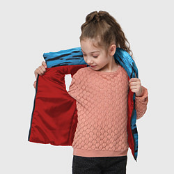 Детский жилет Волны Камуфляж, цвет: 3D-красный — фото 2