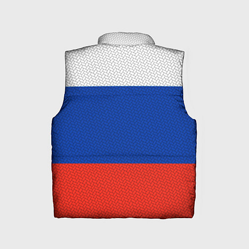 Детский жилет Триколор - флаг России плетёный / 3D-Черный – фото 2