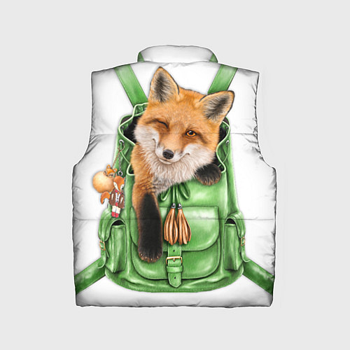 Детский жилет Лисичка в рюкзаке / 3D-Черный – фото 2