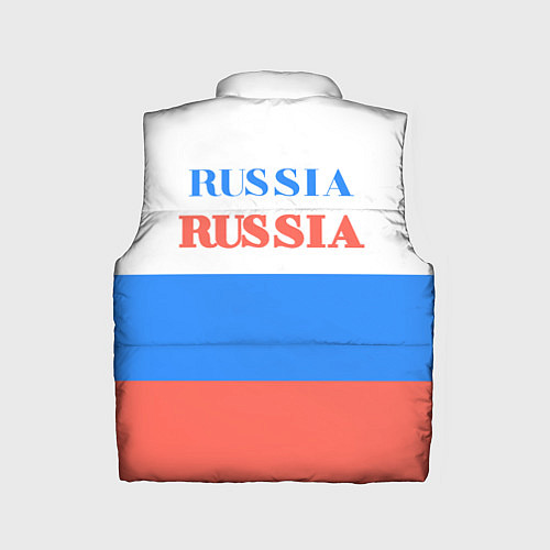 Детский жилет Цвета флага России Russia / 3D-Красный – фото 2