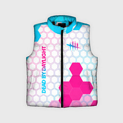 Детский жилет Dead by Daylight neon gradient style: надпись, сим, цвет: 3D-черный