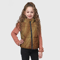 Детский жилет Деревянная текстура, цвет: 3D-черный — фото 2