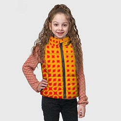 Детский жилет Оранжевая абстракция, цвет: 3D-светло-серый — фото 2