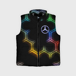 Детский жилет Mercedes - neon pattern