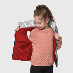 Детский жилет Бело -серый дамасский восточный узор, цвет: 3D-красный — фото 2