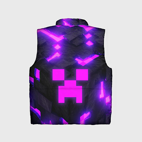 Детский жилет Майнкрафт розовый / 3D-Черный – фото 2