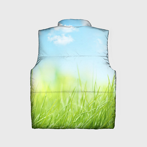 Детский жилет Зелень и небо / 3D-Красный – фото 2