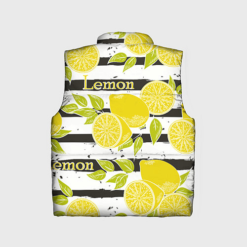 Детский жилет Лимон на чёрно-белом фоне / 3D-Красный – фото 2