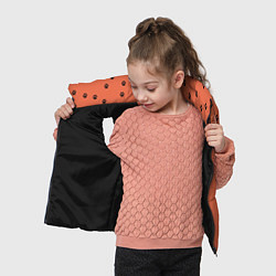Детский жилет Лапки на рыжем, цвет: 3D-черный — фото 2