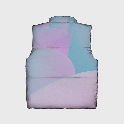 Детский жилет Розовые и голубые волны / 3D-Черный – фото 2