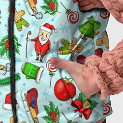 Детский жилет Новогодний паттерн, цвет: 3D-черный — фото 2