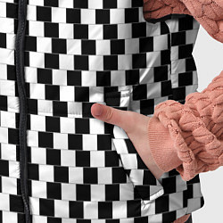 Детский жилет Оптическая иллюзия ровности полос, цвет: 3D-черный — фото 2