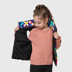 Детский жилет Пэчворк - лоскутные узоры, цвет: 3D-черный — фото 2
