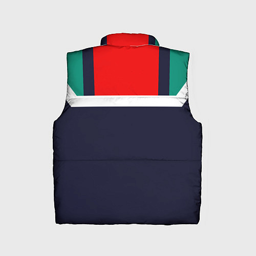Детский жилет FIRM синий с зелеными плечами / 3D-Красный – фото 2