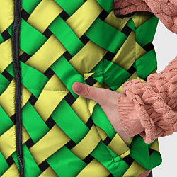 Детский жилет Жёлто-зелёная плетёнка - оптическая иллюзия, цвет: 3D-черный — фото 2