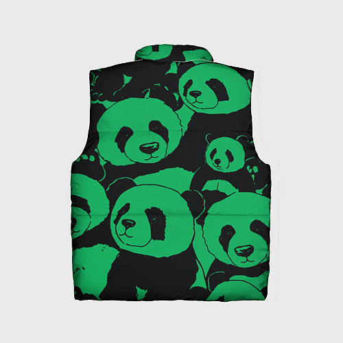 Детский жилет Panda green pattern / 3D-Светло-серый – фото 2