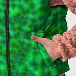 Детский жилет Абстрактные зелёные волны - текстура, цвет: 3D-черный — фото 2