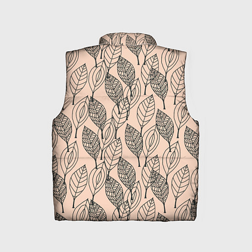 Детский жилет Листья штрихованные / 3D-Красный – фото 2
