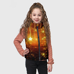 Детский жилет Золотистае звёзды, цвет: 3D-черный — фото 2