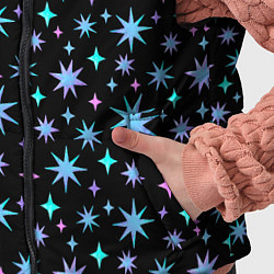 Детский жилет Зимние цветные звезды, цвет: 3D-черный — фото 2