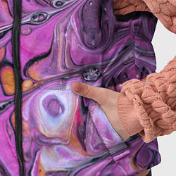 Детский жилет Фиолетовые краски и камни, цвет: 3D-красный — фото 2